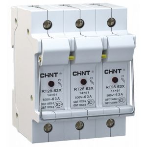 Держатель предохранителя с индикацией NRT28-63X 3P 14x51 base (EU)